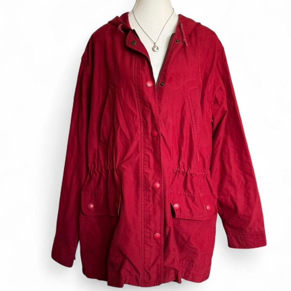 Vintage Y2K red anorak style parka jacket